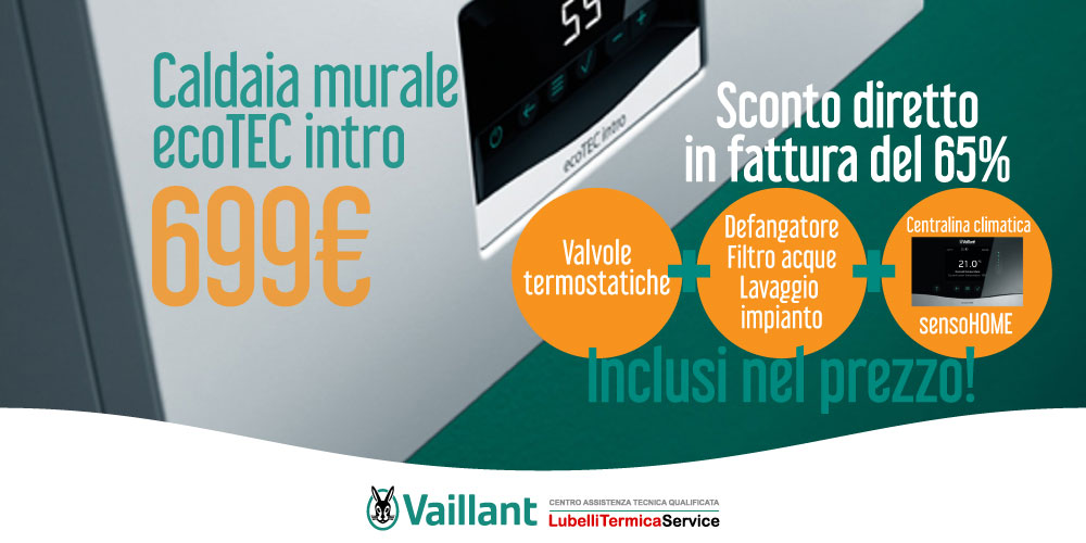 Offerta caldaia ecoTEC intro Vaillant sconto in fattura