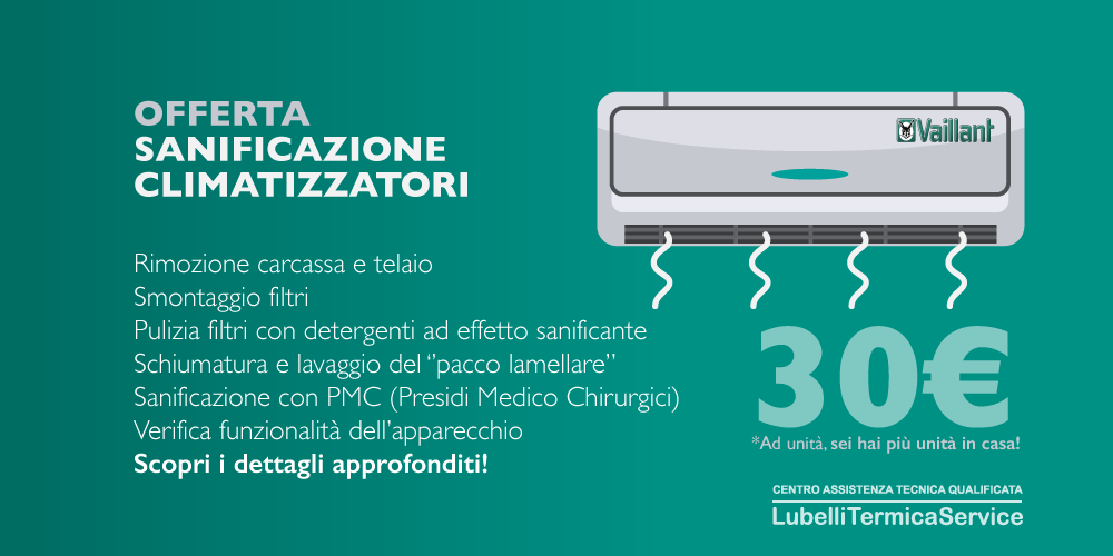 sanificazione dei condizionatori, con manutenzione, se in casa hai più di una unità da sanificare