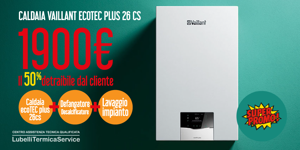 Offerta caldaia vaillant ecotec plus con 50% detrazione fiscale